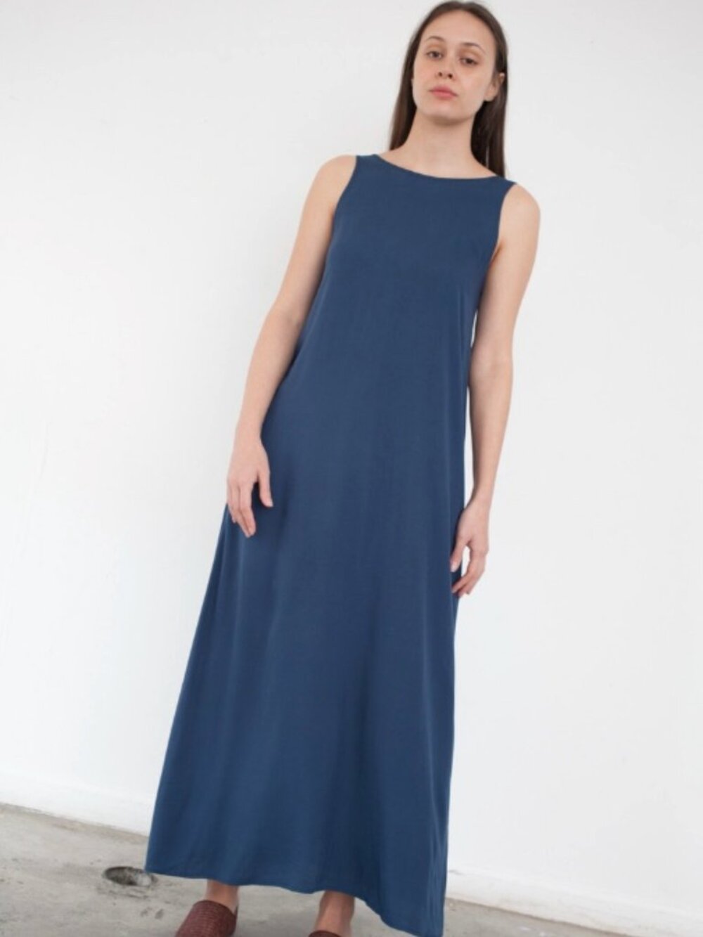 Jesse Kamm Palma Dress Blue Gray Size [X] AS IS